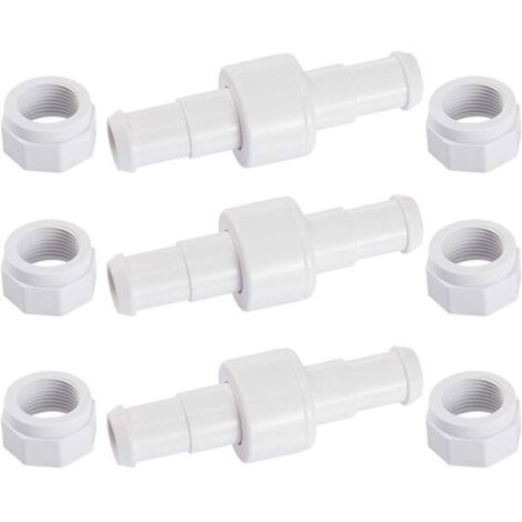 D20 Lot de 3 raccords pivotants pour tuyau d'arrosage avec 6 embouts D15, compatibles avec Zodiac Polaris 180, 280, 380 Robot. (1/5)