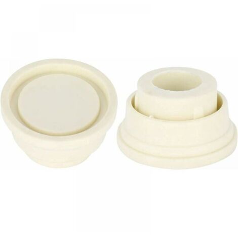 Pare-chocs d'échelle de piscine - En caoutchouc blanc, lot de 2 - 2 pièces - Blanc (1/4)