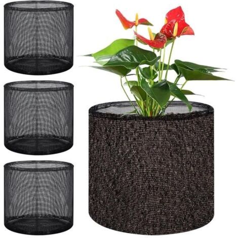 Lot de 4 paniers flottants pour plantes d'étang, sacs respirants pour plantation aquatique sur balcon ou jardin d'eau. (1/5)