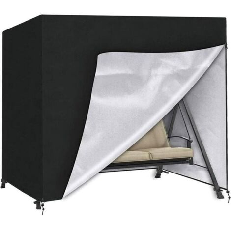 Housse pour balancelle 3 places 220x125x170cm, en Oxford imperméable avec protection UV. (1/4)