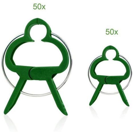 100 Attaches de Jardin pour Tomates, Rosiers, Concombres et Autres Plantes Grimpantes - Fixations Stables pour Plantes Grimpantes (1/5)