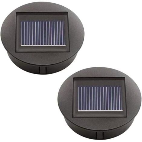 Lot de 2 lampes solaires de rechange avec LED - Panneau solaire - Couvercle de rechange - Pour éclairage extérieur (1/5)