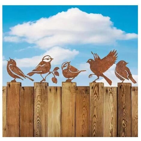 5 Pièces Décorations d'Extérieur Oiseaux, Ornements Aviaires pour Jardins, Terrasses, Cours et Parcs (1/5)
