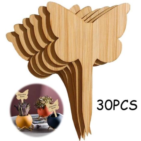 Étiquettes pour plantes - bambou naturel, écologique, personnalisables, à planter en terre (1/4)