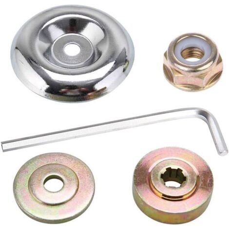 Kit de 5 pièces de fixation d'écrou de lame en métal universel pour adaptateur de lame de tondeuse à gazon (1/5)