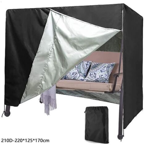 Housse de Protection pour Balancelle Jardin 3 Places, 210D Oxford Imperméable, Dimensions 220 x 170 x 125 cm (1/4)