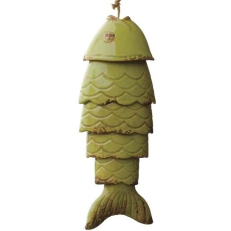 Carillons éoliens en métal en forme de carpe colorée, artisanat de décoration d'avant-toit extérieur N°1 (1/4)