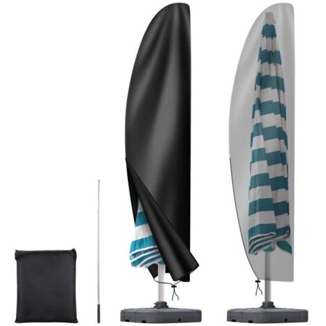 Housse de Protection pour Parasol Déporté - 280 x 30/81/45 cm - Imperméable et Anti-UV avec Tige Télescopique (1/4)