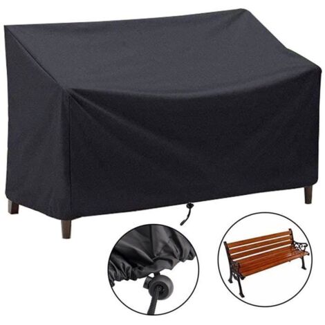 Housse de protection imperméable pour banc de jardin 4 places - Tissu Oxford en polyester 210D, 190x66x89cm (1/4)