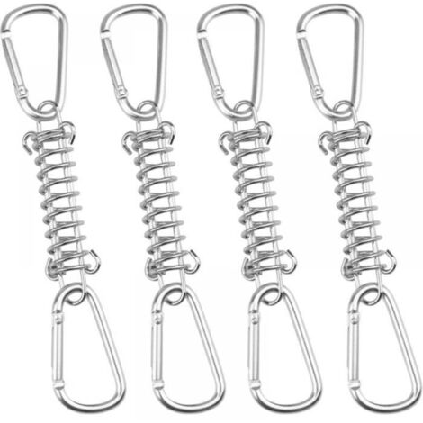 Boucle à Ressort pour Store - Fixation en Acier Inoxydable avec 4 Ressorts Hélicoïdaux pour Voile d'Ombrage (1/5)