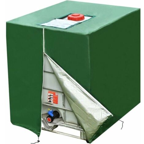 Housse de réservoir IBC 1000L anti-UV 210D avec cordon de serrage et étiquette. (1/4)