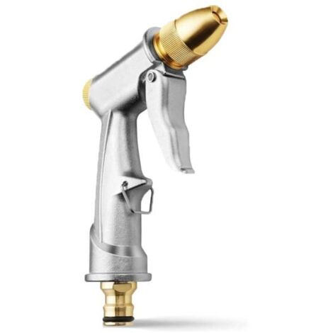Pistolet à eau haute pression en métal, avec buse rotative réglable en laiton, idéal pour le lavage de voiture. (1/5)