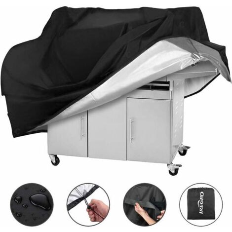 Housse de barbecue imperméable en tissu Oxford pour Char-Broil, Weber, Brinkmann, etc. Dimensions : 145×61×117 cm. (1/4)