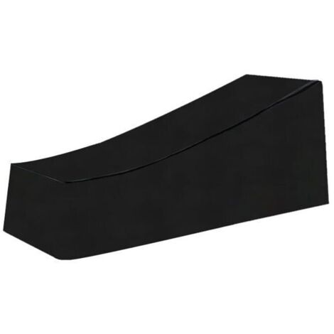 Housse de protection pour salon de jardin, imperméable et coupe-vent, en tissu Oxford 210D résistant (200x75x40/80 cm) - Noir MHZB (1/4)