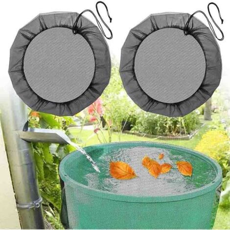 Filet de protection pour citerne d'eau de pluie - FOLAYA - Ø 120 cm - Noir - Pack étiqueté (1/4)