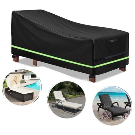 Housse de chaise longue extérieure imperméable, idéale pour un usage quotidien et résistante au soleil, dimensions 200x75x40/70cm. (1/4)