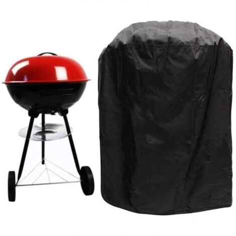 Housse de barbecue ronde, bâche de protection 58x77cm anti-poussière, imperméable et anti-UV pour protéger votre gril. (1/2)