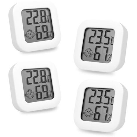 Thermomètre intérieur 4 pièces avec indicateur de confort, pour chambre -wj-THERMOMETRE (1/5)