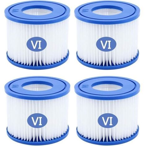 Lot de 4 filtres de type VI pour spa et jacuzzi - Compatible avec les filtres Coleman SaluSpa 90352E, Lay-Z Spa et filtres de piscin (1/4)