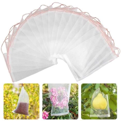50 pcs Filet de Protection en Nylon pour Fruits - Sacs de Jardin pour Raisins 20x30cm (1/4)