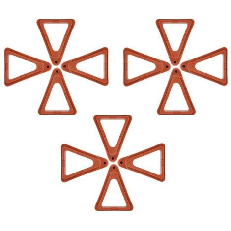 Pieds de pot de fleurs - Non spécifié - Triangulaires - Marron - 12 pièces - PP 7x5,5x2,3 cm (1/5)