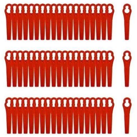 Lot de 100 lames de rechange en plastique pour débroussailleuse de jardin (1/4)
