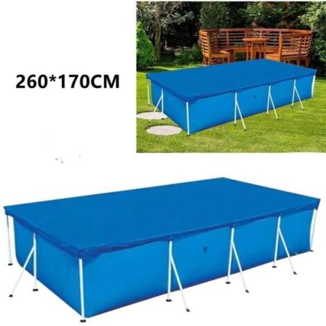 Bâche de piscine rectangulaire - Cadre de couverture - Protection UV - 260 x 170 cm (1/4)