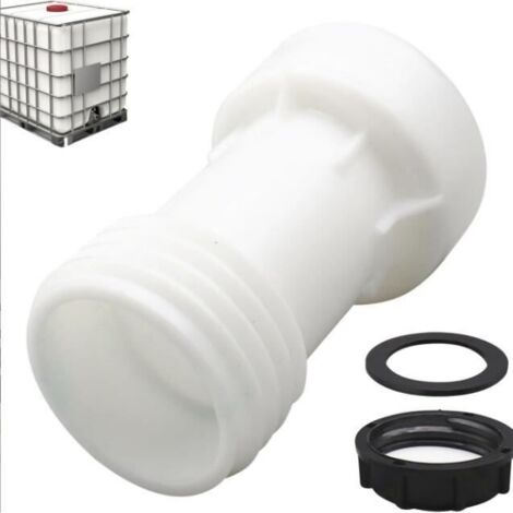 IBC Accessoire de Réservoir - AQSACOKIYA - Rallonge d'entretoise de 60 mm avec adaptateur S60 x 6 pour vanne de cuve de 1000 L en pl (1/4)