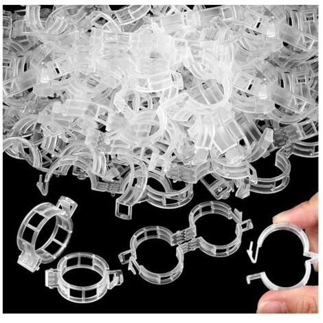 Clips tomates réutilisables, attaches durables pour tomates et plantes, lot de 200 clips larges résistants. (1/5)