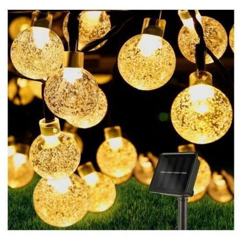 Guirlande lumineuse solaire - 12 mètres - 100 LED - 8 modes - Blanc chaud - IP65 (1/4)