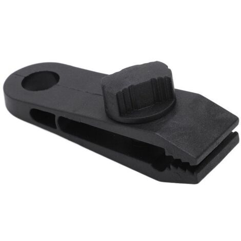 Pinces de fixation pour bâche, légères en plastique avec boucle spirale, pour camping. (1/5)
