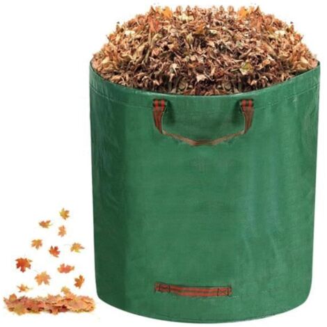 1pc Sac de Jardin 272L Vert, Indéchirable avec Poignées, Pliable et Réutilisable pour Déchets de Jardin (1/4)