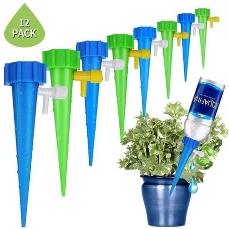 12 Pcs Kit d'Irrigation Goutte à Goutte Réglable pour Plantes Automatique (1/4)