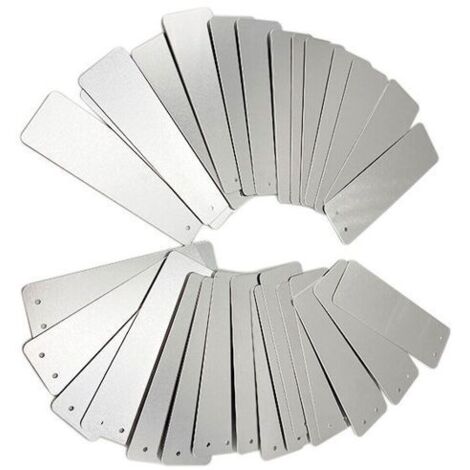 100 étiquettes en aluminium pour jardin - Rectangulaires, panneaux de signalisation extérieurs, plaques métalliques, étiquettes. (1/5)