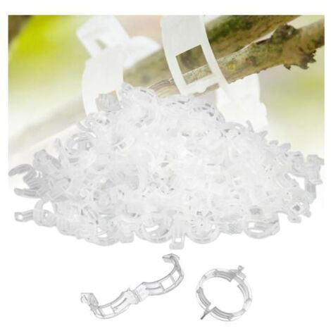 300 Pièces de Clips en Plastique pour Plantes, Attaches de Soutien pour Jardin, Supports de Plantes (300 Blancs) (1/5)