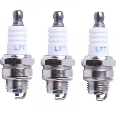 Bougie d'allumage L7T pour tronçonneuse, tondeuse à gazon et petits moteurs. Compatible avec Husqvarna, NGK BP. Pièce de rechange. (1/4)