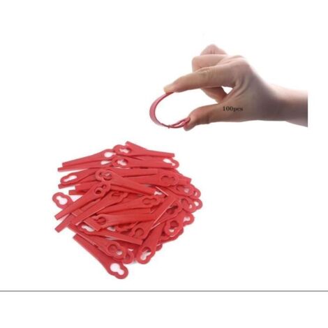 100 lames de rechange en plastique, lames de bordure en plastique, lames de coupe-bordure, lames en plastique universelles. (1/4)