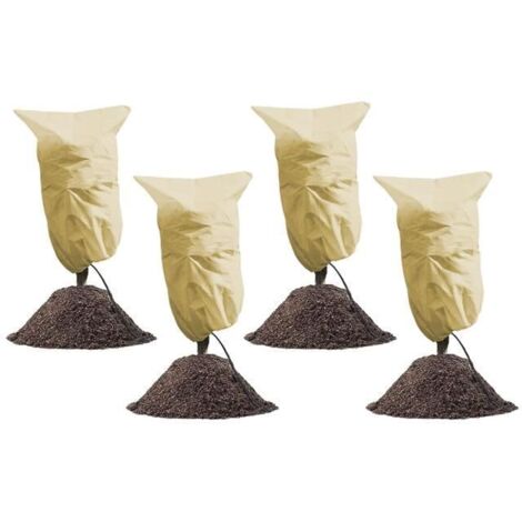 Housse d'Hivernage pour Plantes - Non Tissé - 100 x 80 cm - Lot de 4 - Protection contre le Gel - Jardin (1/4)