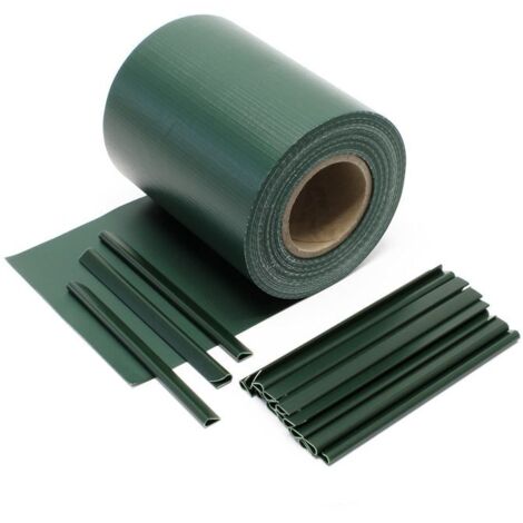 Wiltec Brise-vue en rouleau – vert – 35 m x 19 cm – en PVC 650 g/m² – (1/4)