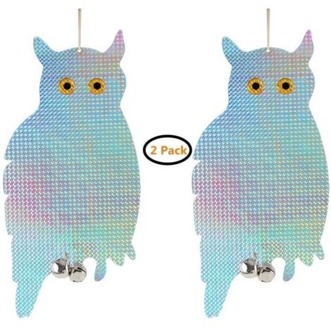 Répulsif à oiseaux Hibou - Effrayant et dissuasif - Rotation à 360° - En métal - Lot de 1 (1/4)