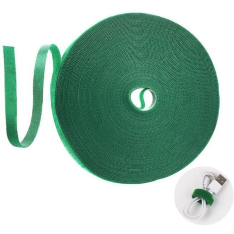 Attaches de Jardin pour Plantes - 25M - Ajustables - Vert (1/4)