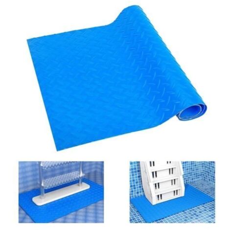 Tapis d'échelle de piscine antidérapant en PVC - 90x40 cm - Compatible avec les échelles portables