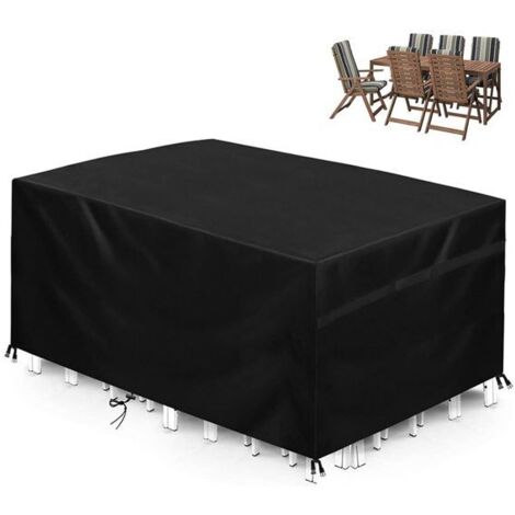 Housse de protection pour meubles de jardin en Oxford 420D, imperméable, résistante à l'hiver et aux UV, dimensions 180 x 120 x 74 c (1/5)