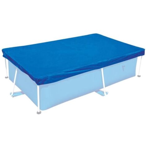 Bâche de Protection pour Piscine Rectangulaire 220x150cm - Imperméable, Anti-Poussière, Anti-UV - Couverture Hiver et Été pour Jardi (1/5)
