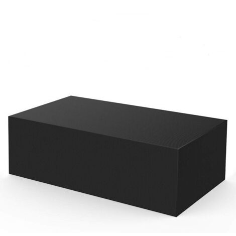 Housse de protection pour table et chaises de jardin en Oxford 210D noir anti-UV, dimensions 242x162x100cm. (1/5)