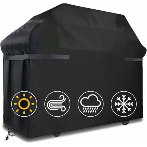 Housse de barbecue imperméable, résistante au vent et déchirure, avec sangles et sac de rangement. (1/5)