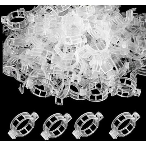 Attaches pour Tomates, 300 Pièces, Clips Transparents pour Plantes Grimpantes, Supports de Vigne en Plastique