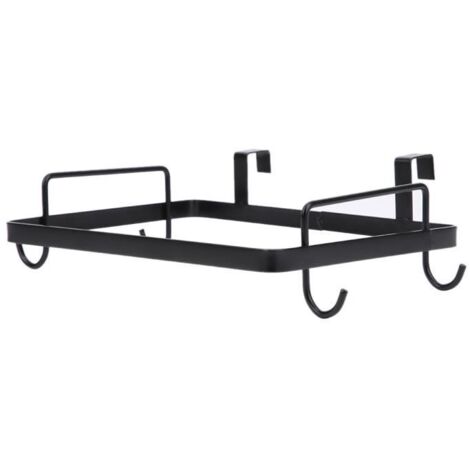 Support de Sac à Ordures Suspendu en Fer pour Cuisine, Accessoire de Rangement Ménager (Noir) (1/3)