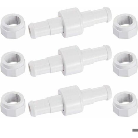 3 Raccords Rotatifs pour Tuyau d'Arrosage D15 – Compatibles Zodiac Polaris 180/280/380 – Joints Antifuite en Caoutchouc