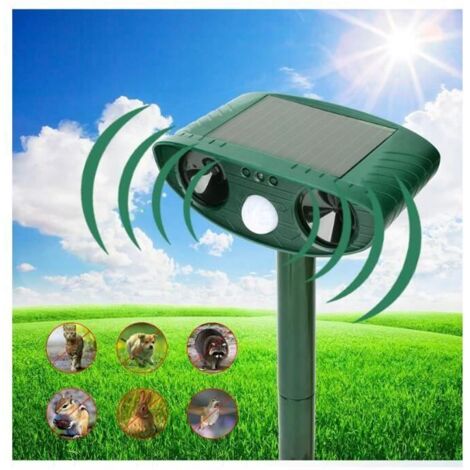 2Pc Nouveau Répulsif à Ultrasons Solaire pour Chats - Extérieur, pour Éloigner les Nuisibles et Protéger le Jardin (1/4)